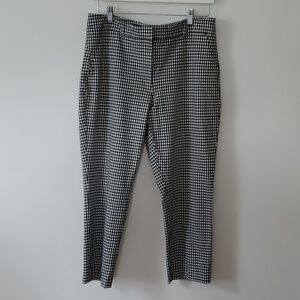 White House Black Market Slim Ankle Pant Houndstooth 12S